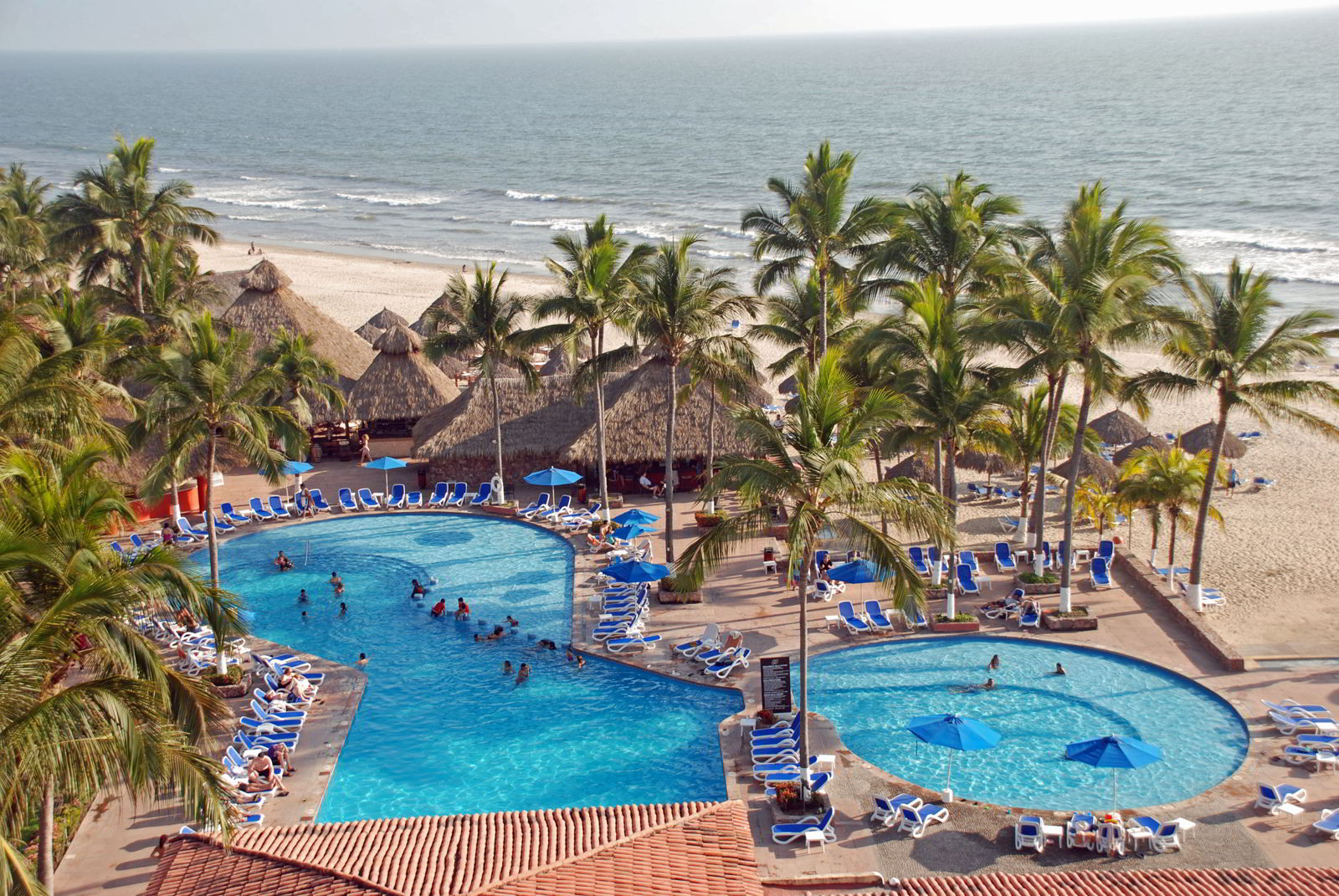 An image of the beach and pools at Occidental Grand Nuevo Vallarta - all inclusive family vacations