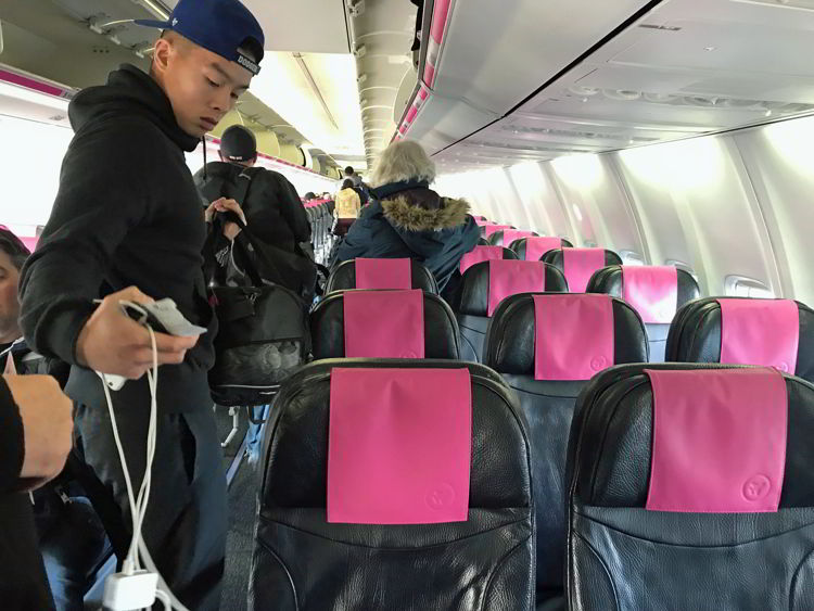 An image of people boarding a Swoop Airlines aircraft - Swoop Airlines review