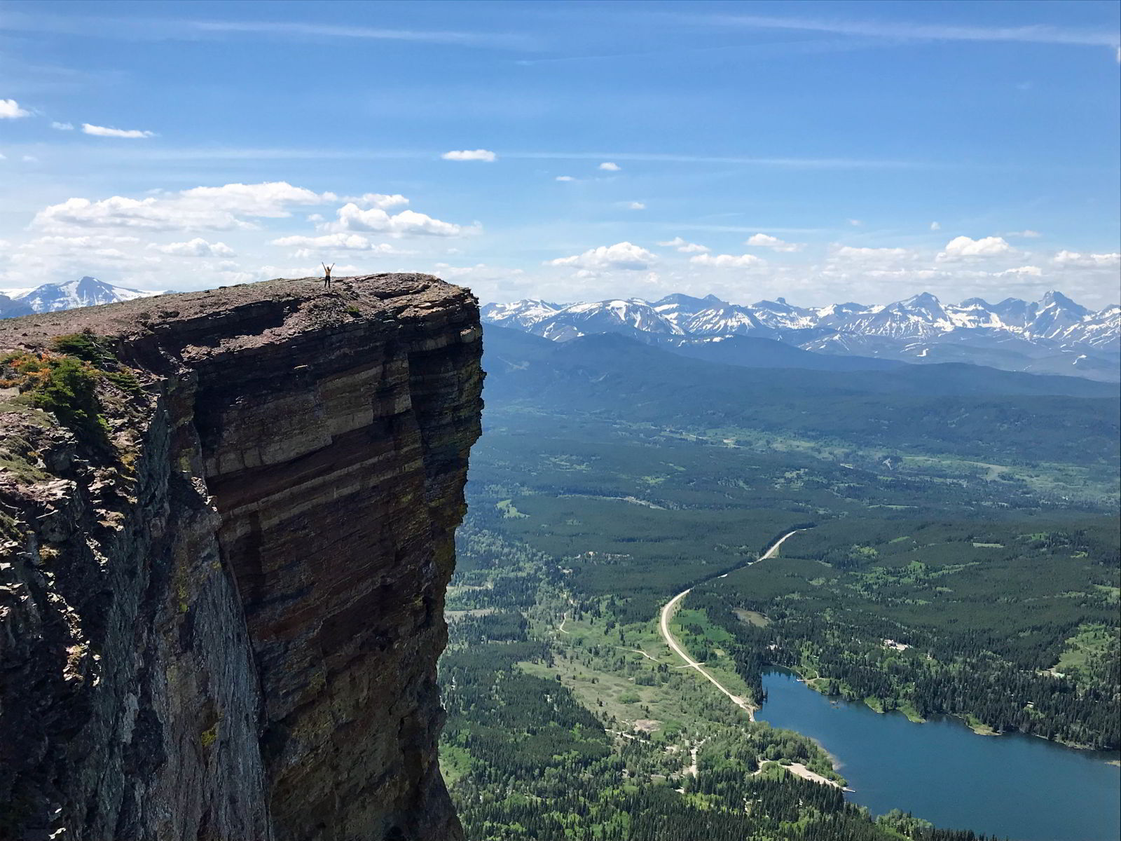 An image of the view from the top of Table Mountain in Alberta, Canada