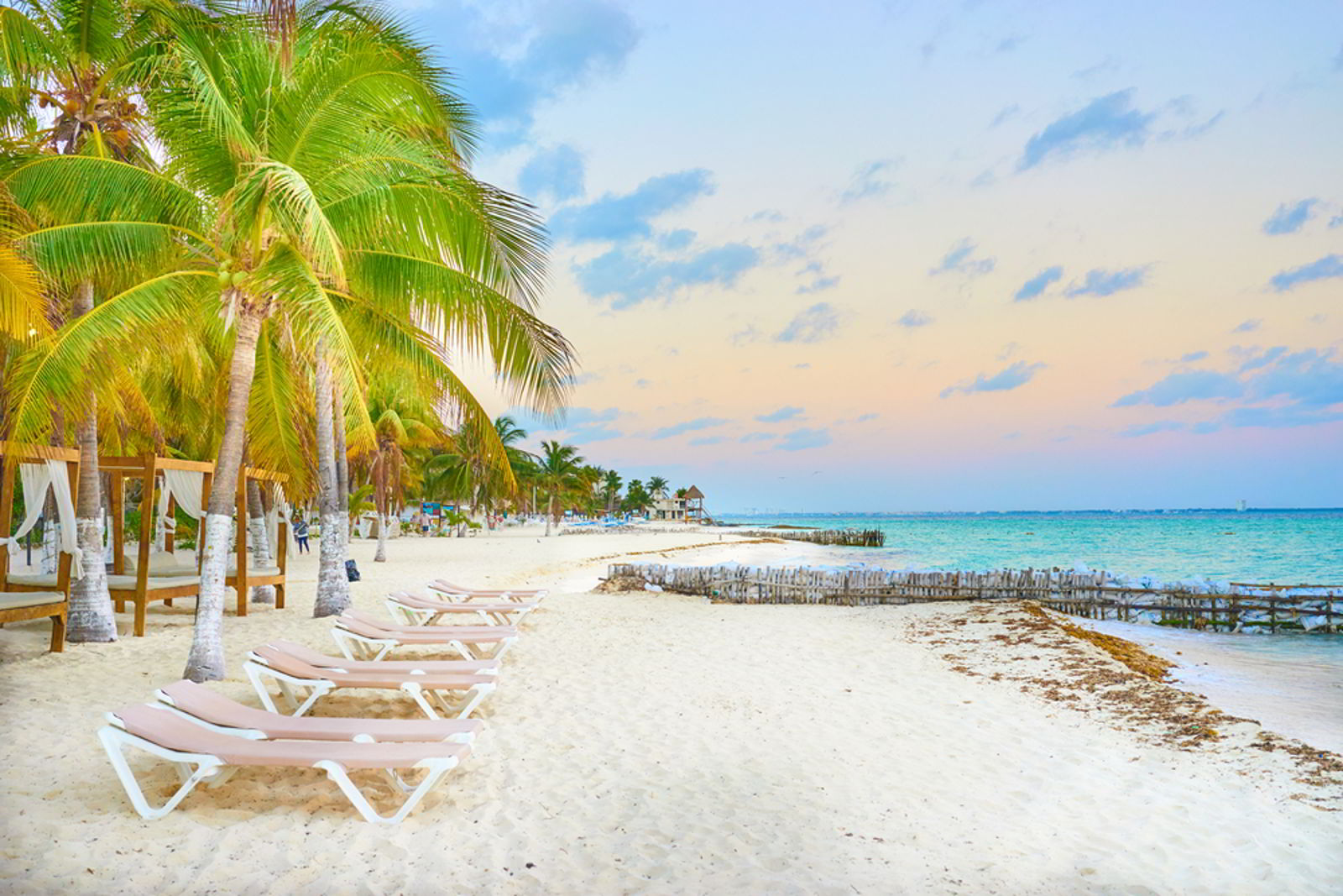 An image of a beach near the Riu resort in Costa Mujeres, Mexico