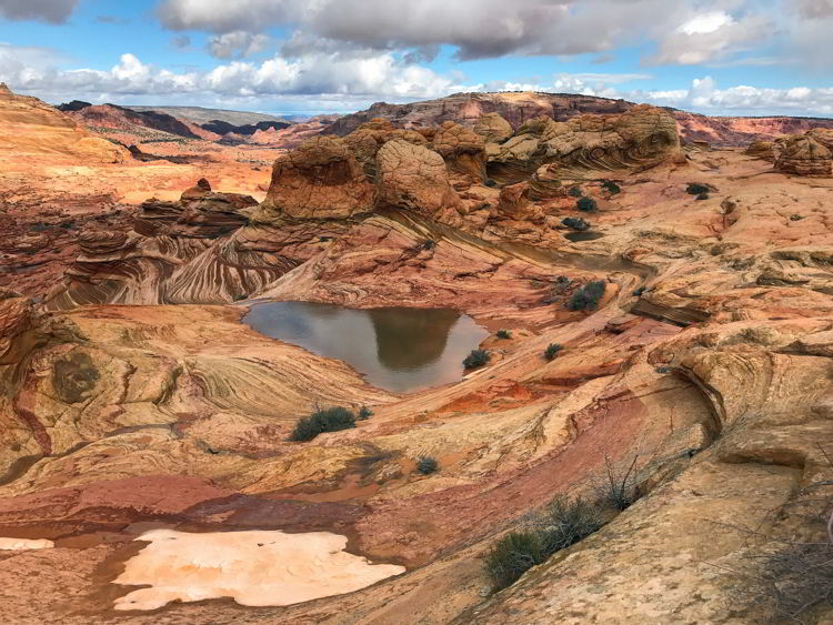 An image of a rock formation in Coyote Buttes North Wilderness Area.