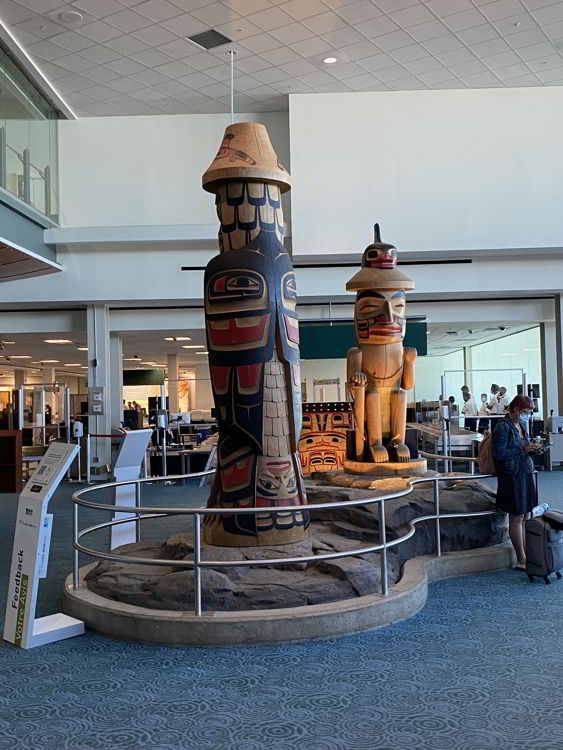 An image of the public art in Vancouver airport. 