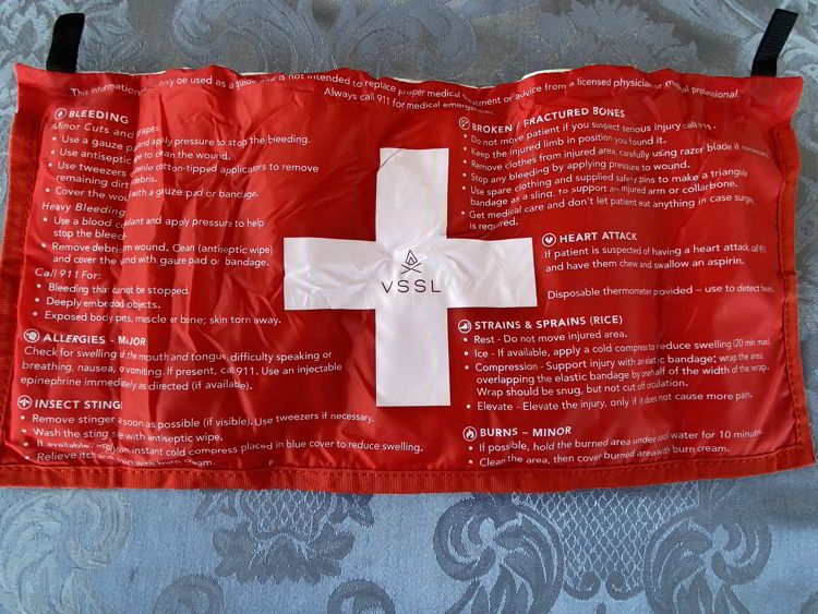 An image of first aid instructions. 
