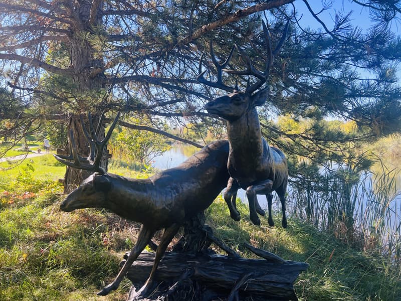 An image of The Escape sculpture by Curtis Zabel at the Benson Sculpture Garden in Loveland, Colorado.