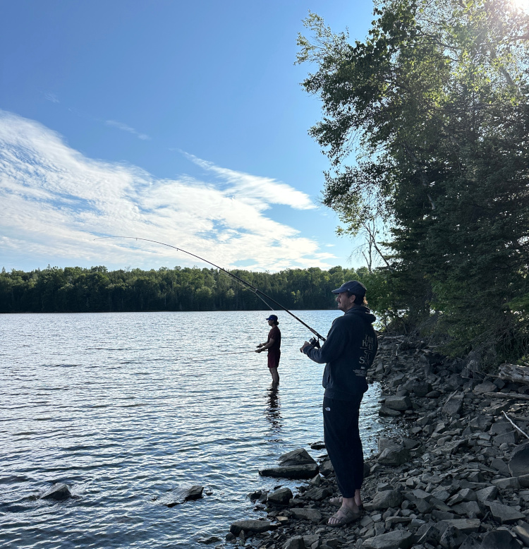 fishing on the river in New Brunswick