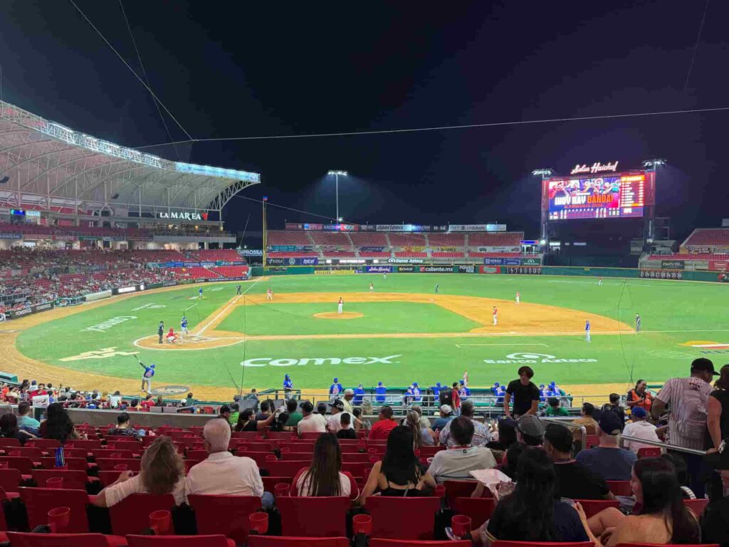 An image of a Venados de Mazatlán baseball game in Mazatlan, Mexico. 