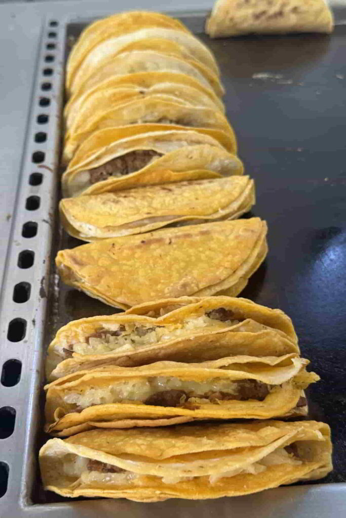 An image of birria tacos at Lalo's Birria in Mazatlan, Mexico. 