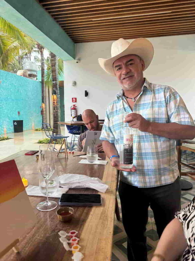 An image of a tequila tasting at Delta Hotels Riviera Nayarit.